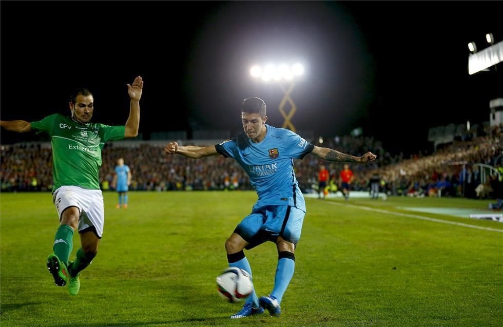 El partido Villanovense-Barça en imágenes