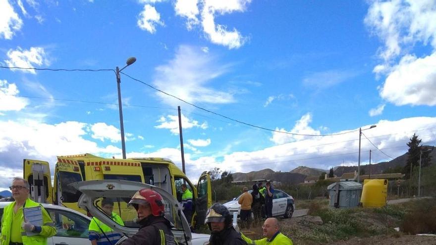 Heridas dos personas en un accidente de tráfico en Lorca