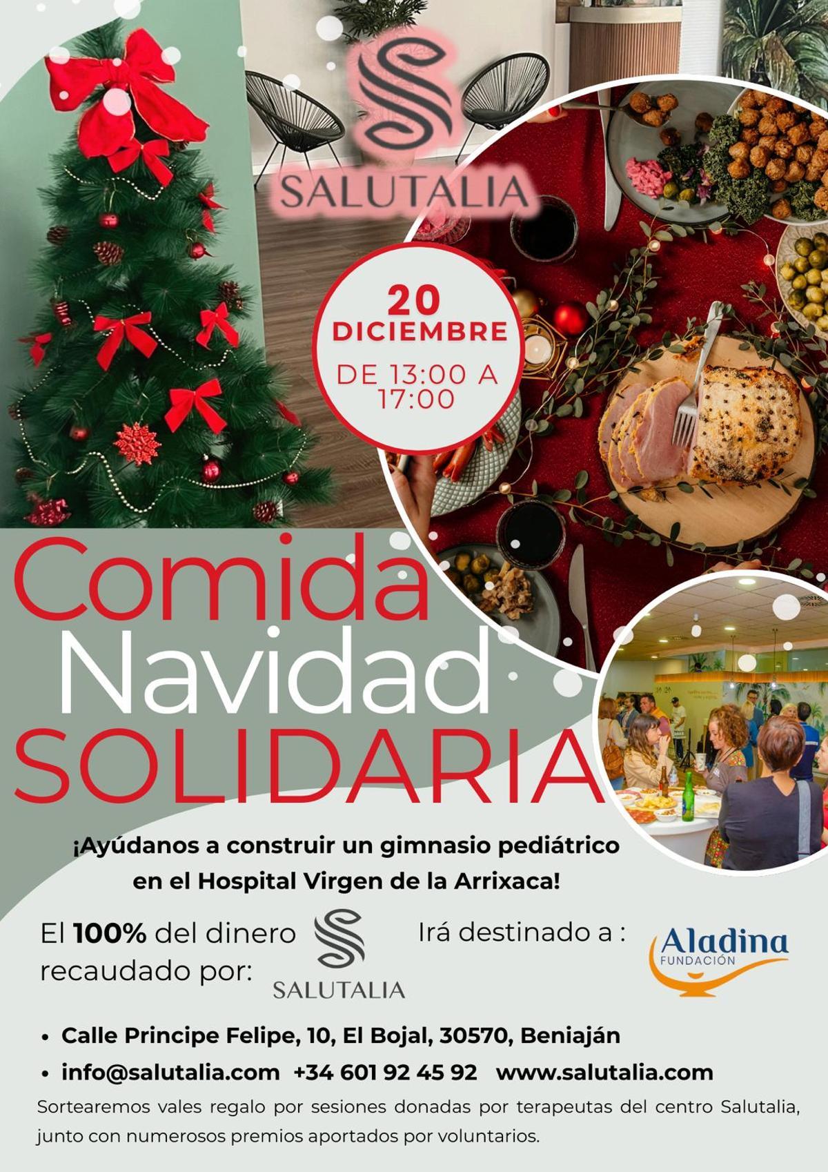 Comida de Navidad solidaria en Murcia para ayudar a construir el gimnasio pediátrico que apadrina Richard Gere.