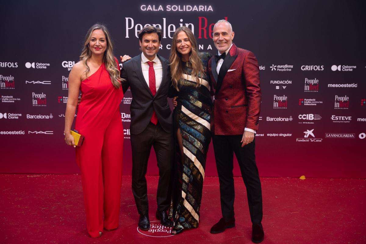 David Ferrer, Martina Klein y Àlex Corretja.