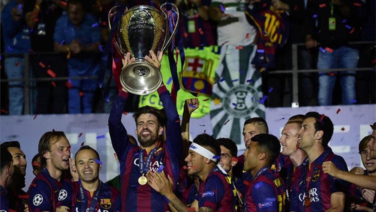 El Barça entró, tras vencer en Berlín, en el selecto club de los equipos que han ganado un mínimo de cinco veces la Champions League