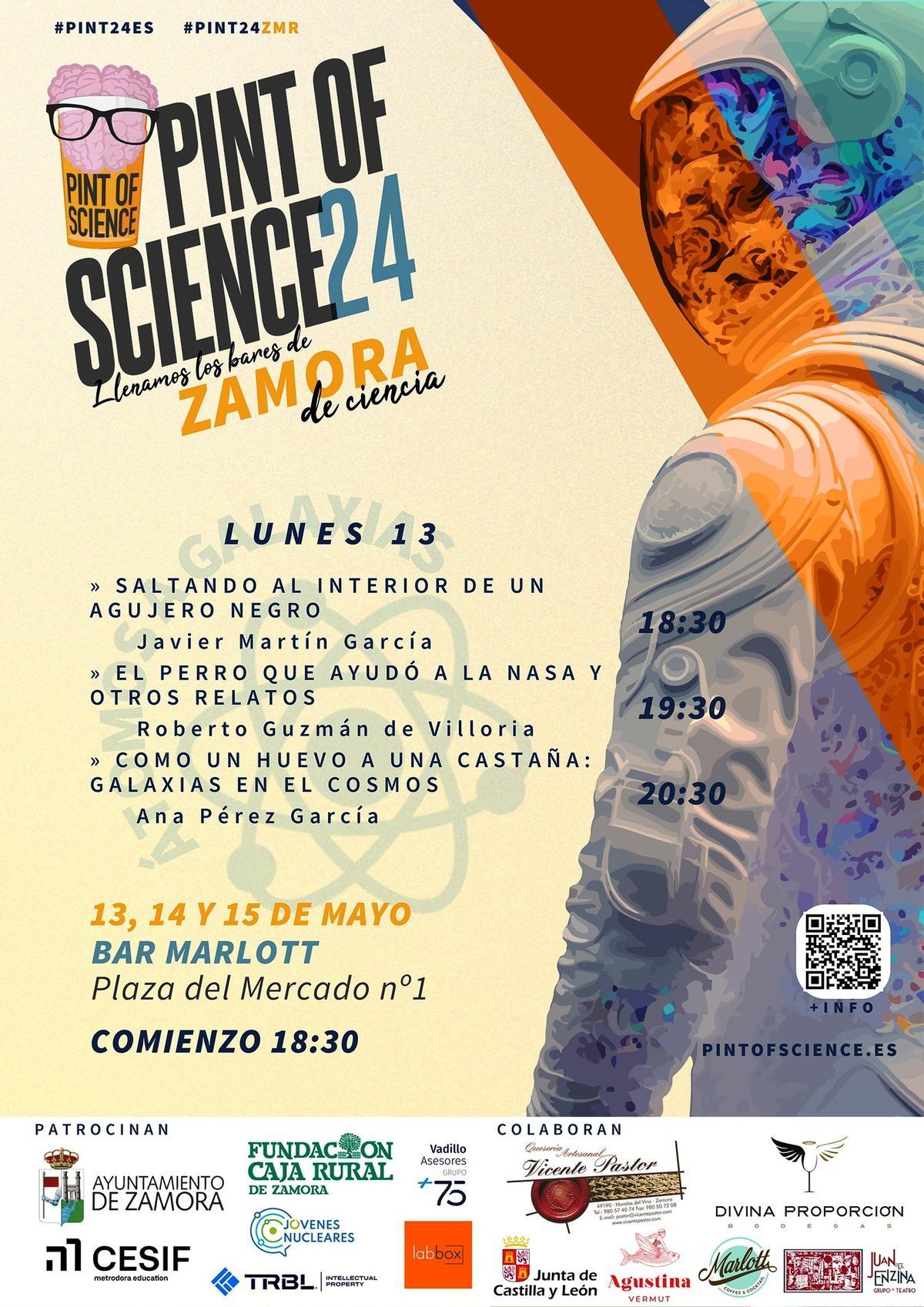 Cartel de Pint of Science 2024 en Zamora