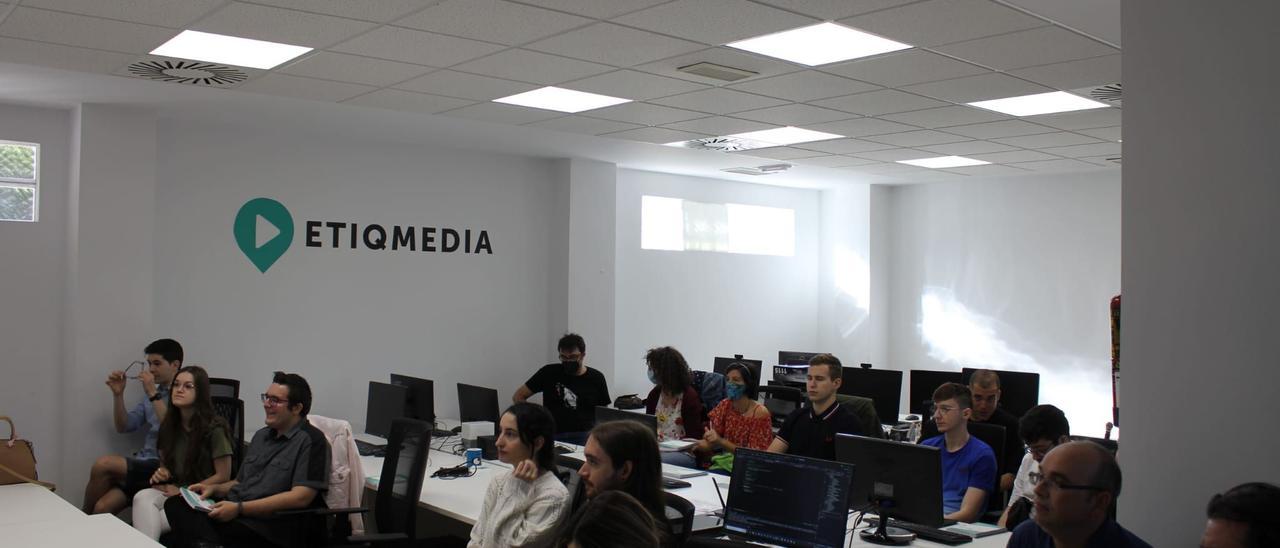 Una de los cursos en ciberseguridad de Etiqmedia, en su sede de Zaragoza.