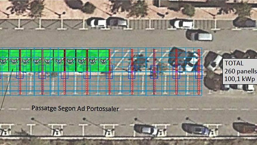 Formentera tramita el primer parking con placas fotovoltaicas
