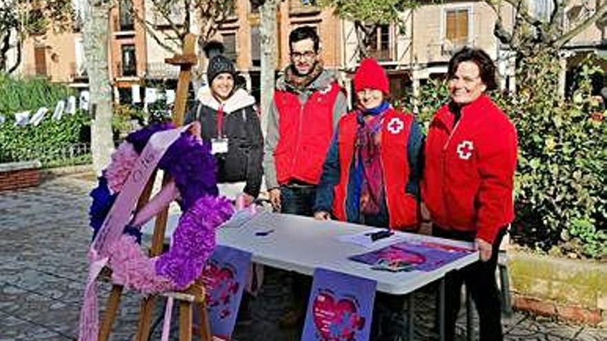 Técnicos y voluntarios de Cruz Roja informan sobre la campaña.