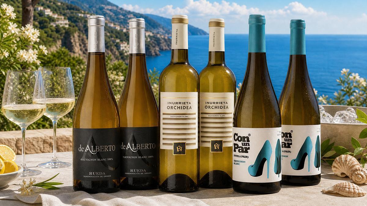 Selección de vinos blancos de Casa Gourmet.