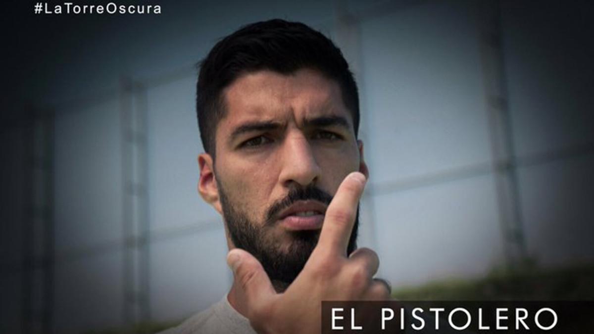 Luis Suárez, delantero del FC Barcelona, en su reto con 'el Pistolero' de 'La Torre Oscura'