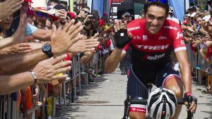 Alberto Contador, en la Vuelta de este año, en la que se retira del ciclismo profesional.