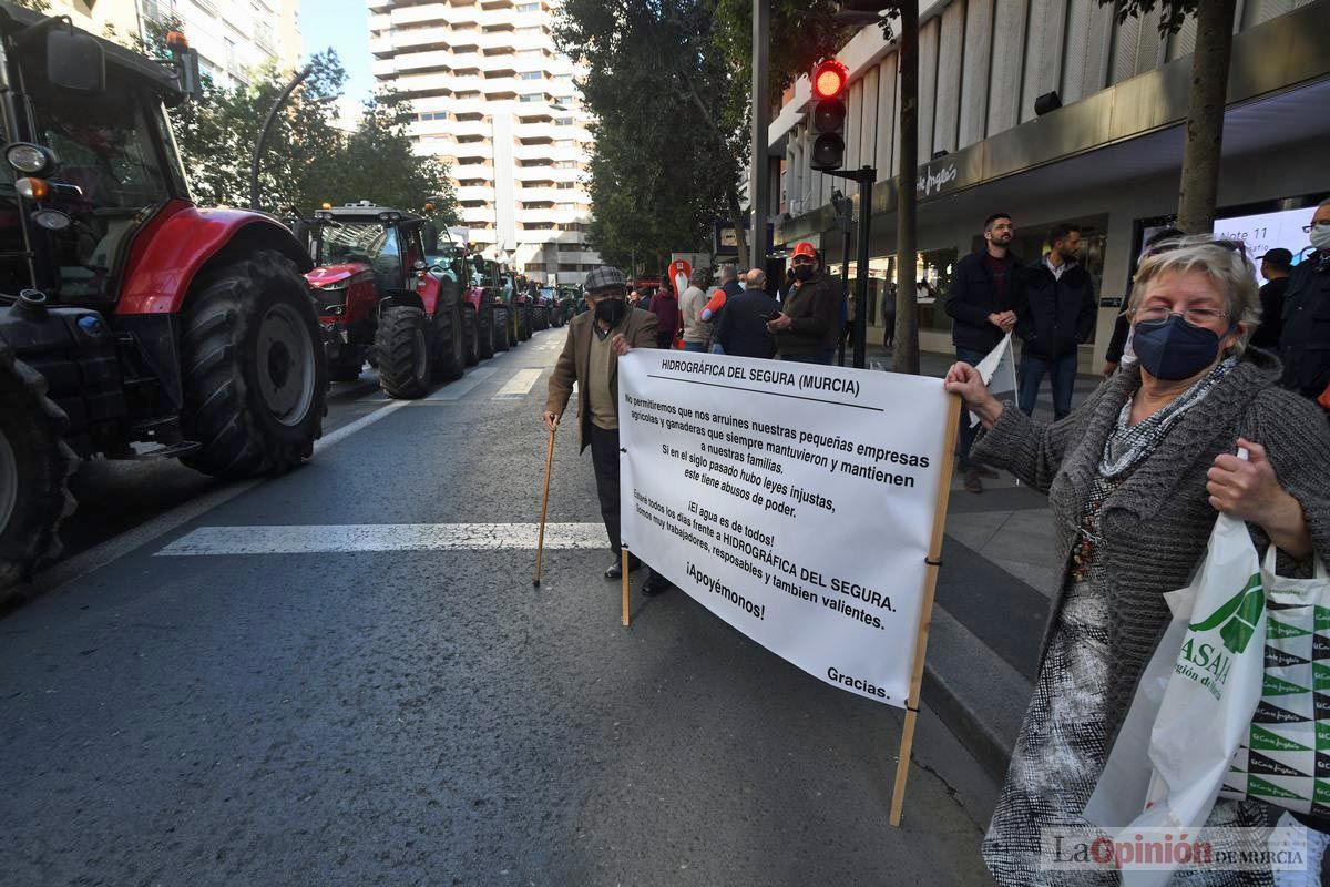 Miles de agricultores y ganaderos toman las calles de Murcia