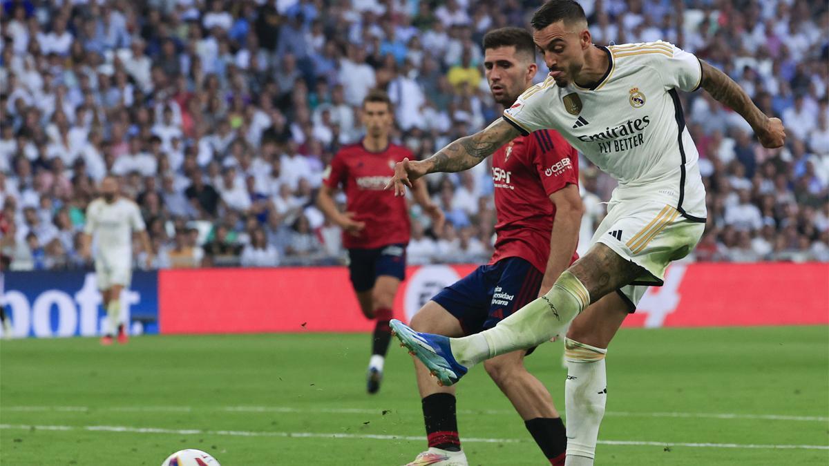 Joselu marcó el cuarto gol del Madrid, pero falló un penalti