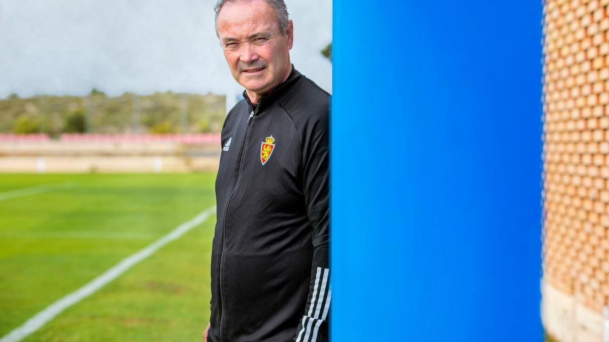 El entrenador del Real Zaragoza se muestra muy optimista de cara al futuro.