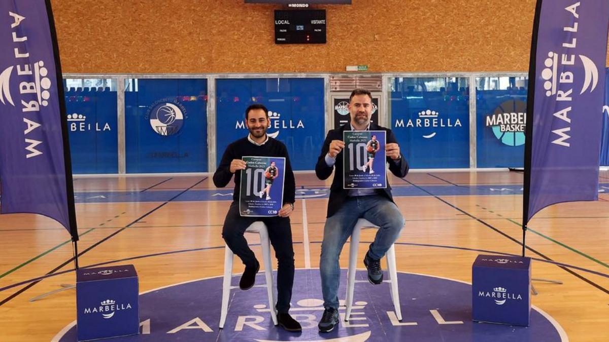 Presentación, ayer, del campus de baloncesto Carlos Cabezas.