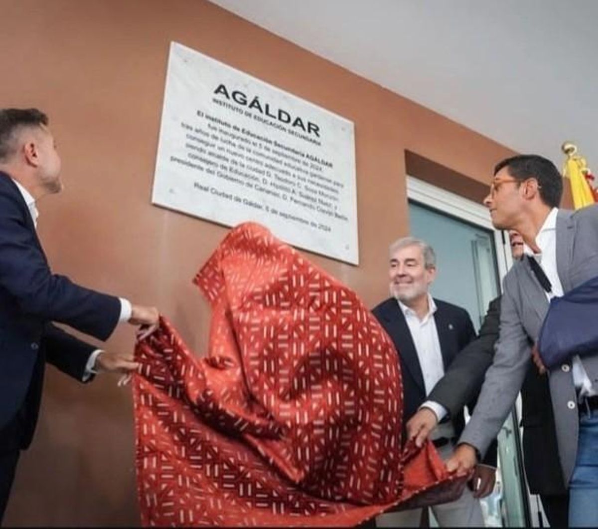 Un momento del acto de inauguración del IES Agáldar el año pasado.