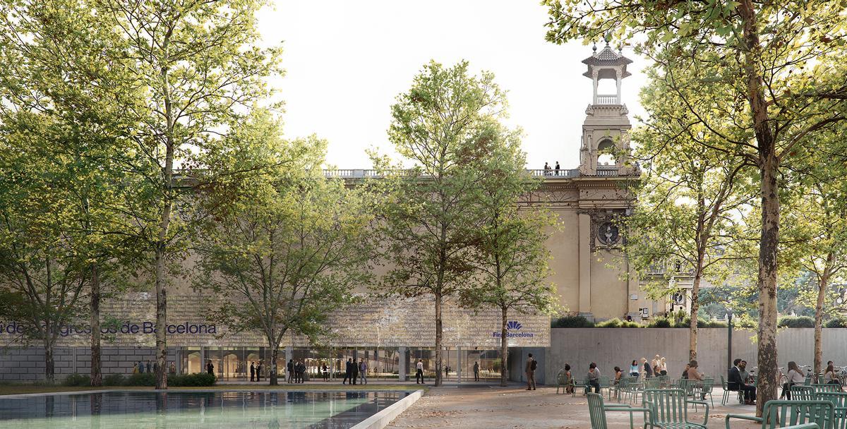 Recreación del nuevo Palau de Congressos de Barcelona, que se construirá en el actual Palau Alfons XIII.