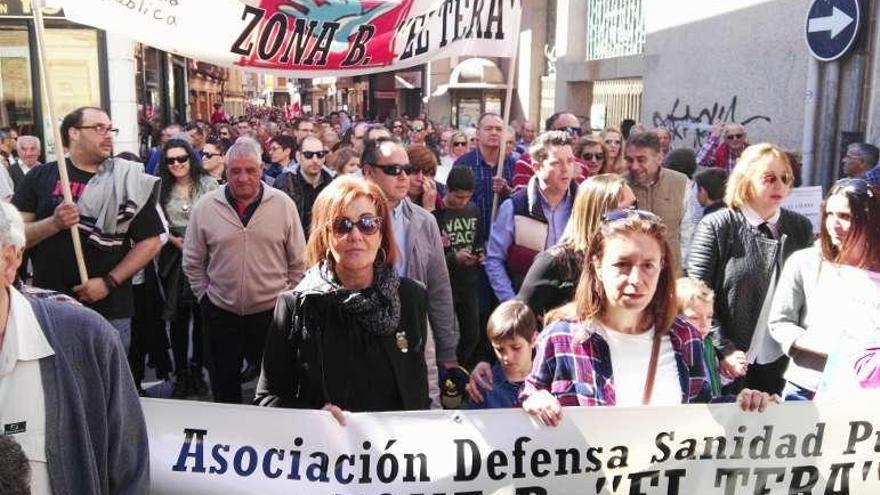 Manifestación por la sanidad pública del pasado año en Benavente.