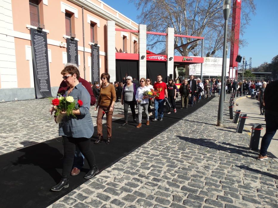 Homenaje a las víctimas del bombardeo franquista en Xàtiva