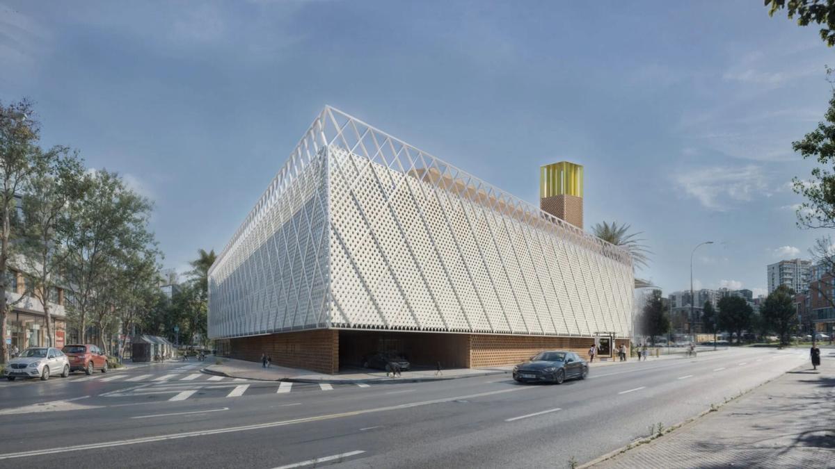 Diseño de la mezquita proyectada en una parcela del Polígono Sur.