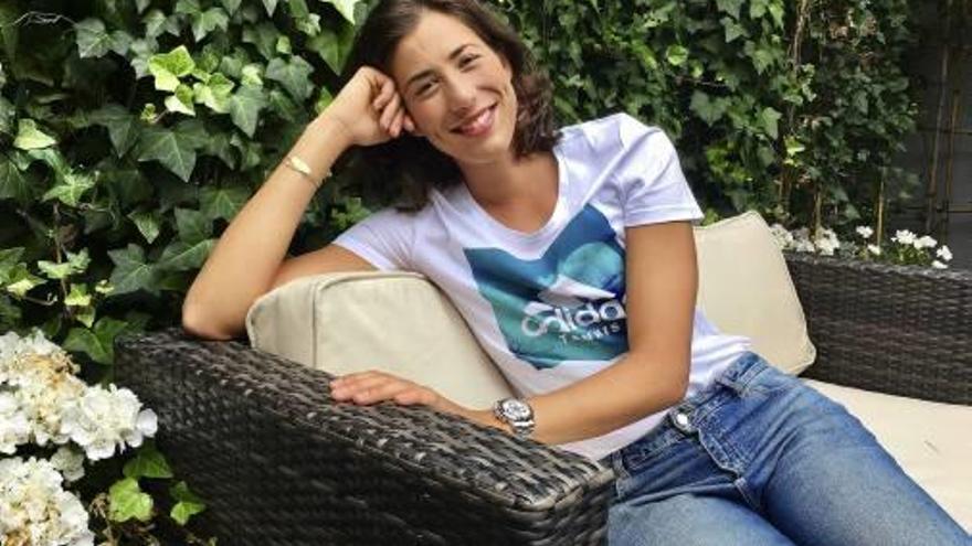 Garbiñe Muguruza, ayer posando para la entrevista.