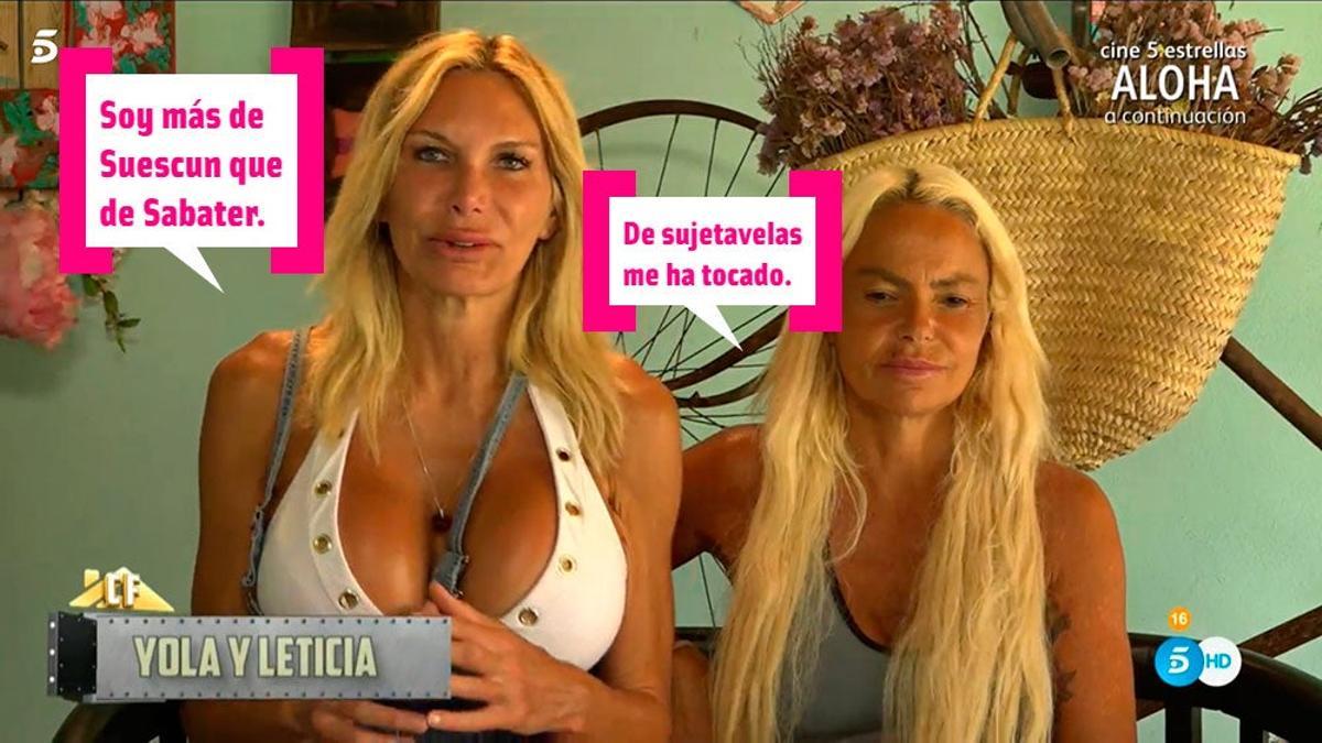 Yola Berrocal y Leticia Sabater en 'La casa fuerte'