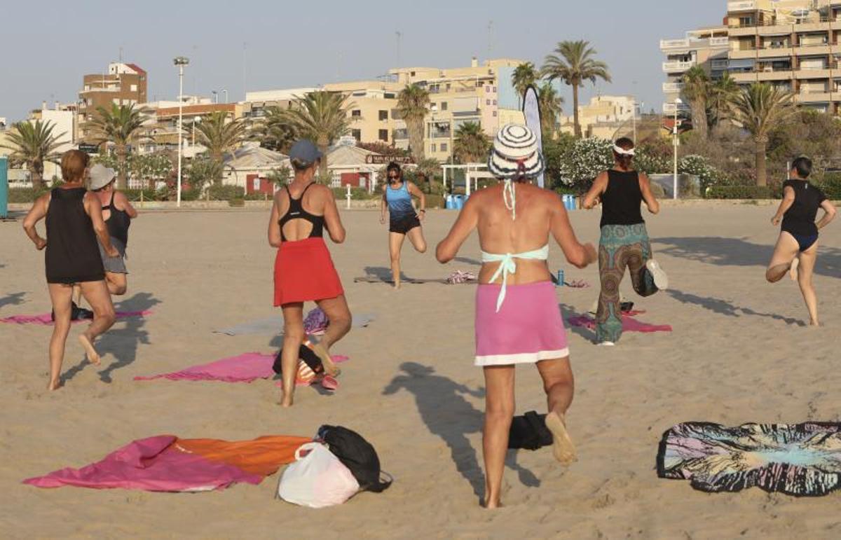 Una de las clases junto al mar.