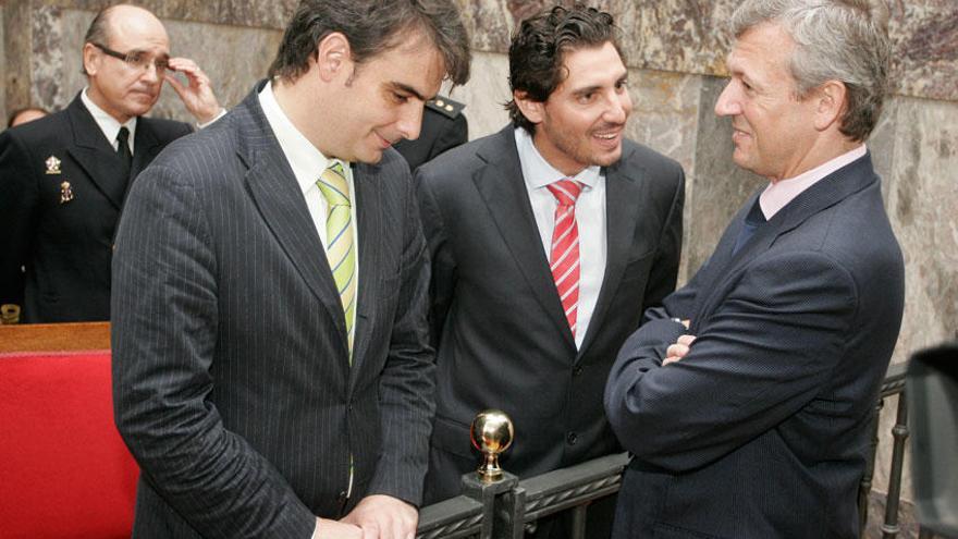 Diego Calvo, Javier Escribano y Alfonso Rueda.