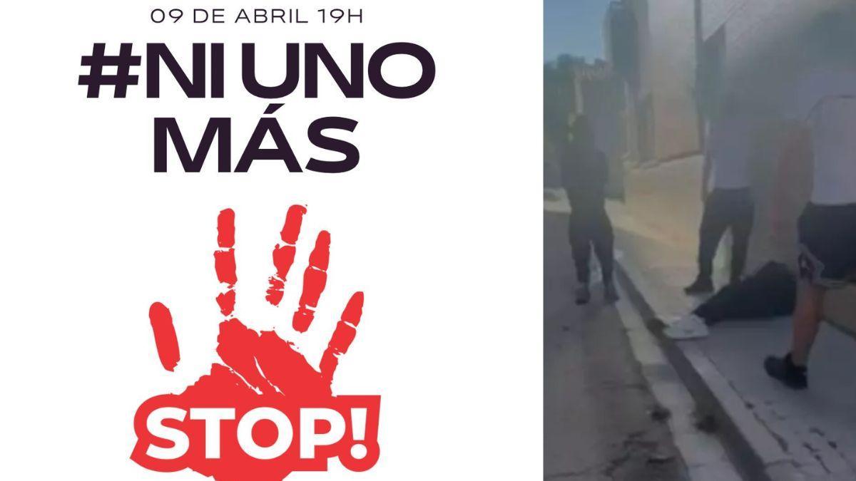 Cartell que convida a la mobilització contra la pallissa a un menor a Sant Joan de Vilatorrada