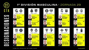 Estos son los árbitros de la jornada 29.