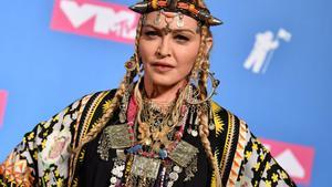 (FILES) In this file photo taken on August 20, 2018 Madonna poses in the press room at the 2018 MTV Video Music Awards at Radio City Music Hall in New York City. - Madonna has revealed that her next project will be the movie of her life -- and the final product should meet with her approval as she is bringing it to the screen herself.