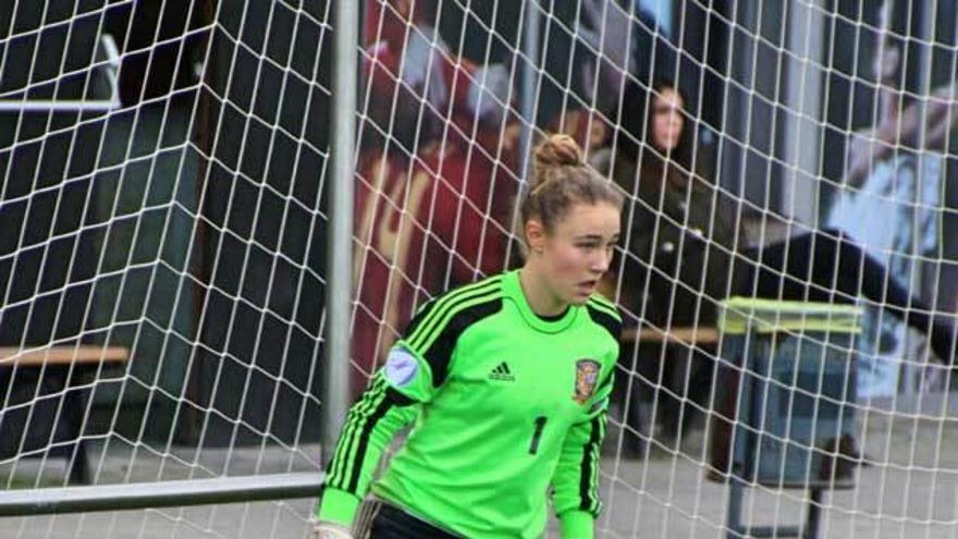 María Echezarreta, durante el entrenamiento de ayer en Las Rozas.