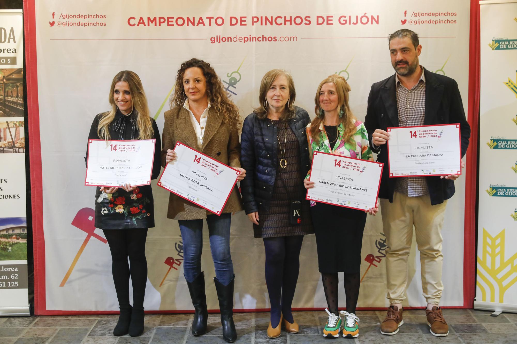 EN IMÁGENES: Entrega de los galardones del Campeonato de Pinchos de Gijón