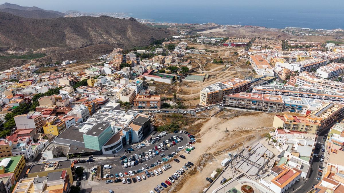 Parcelas de los planes parciales de El Calvario y Adeje 2020, donde se levantará una nueva 'ciudad' en el casco de Adeje.