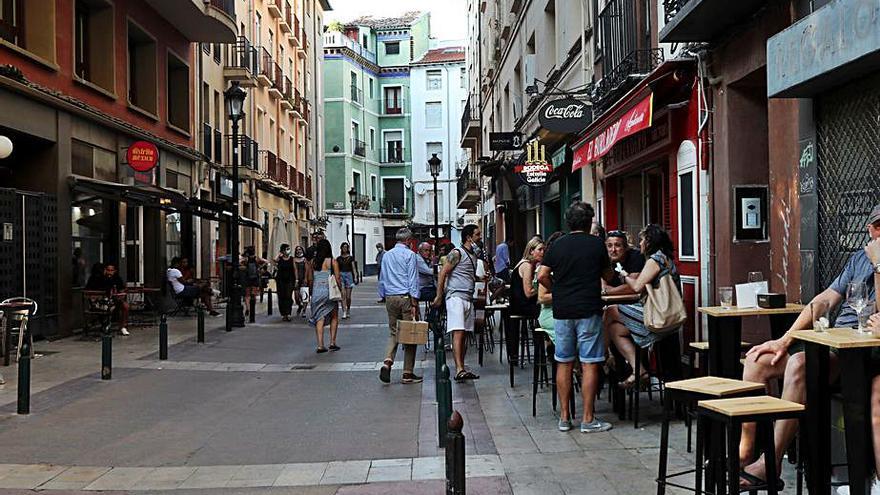 Zona de bares del casco histórico de Zaragoza.