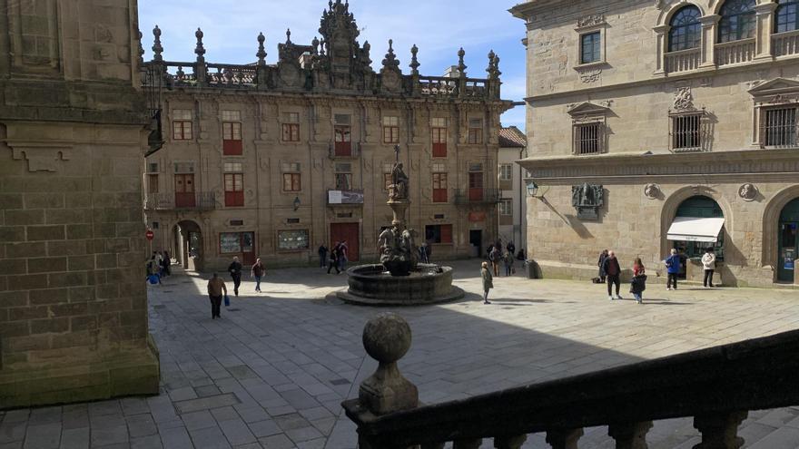 Praza das Praterías en Santiago de Compostela