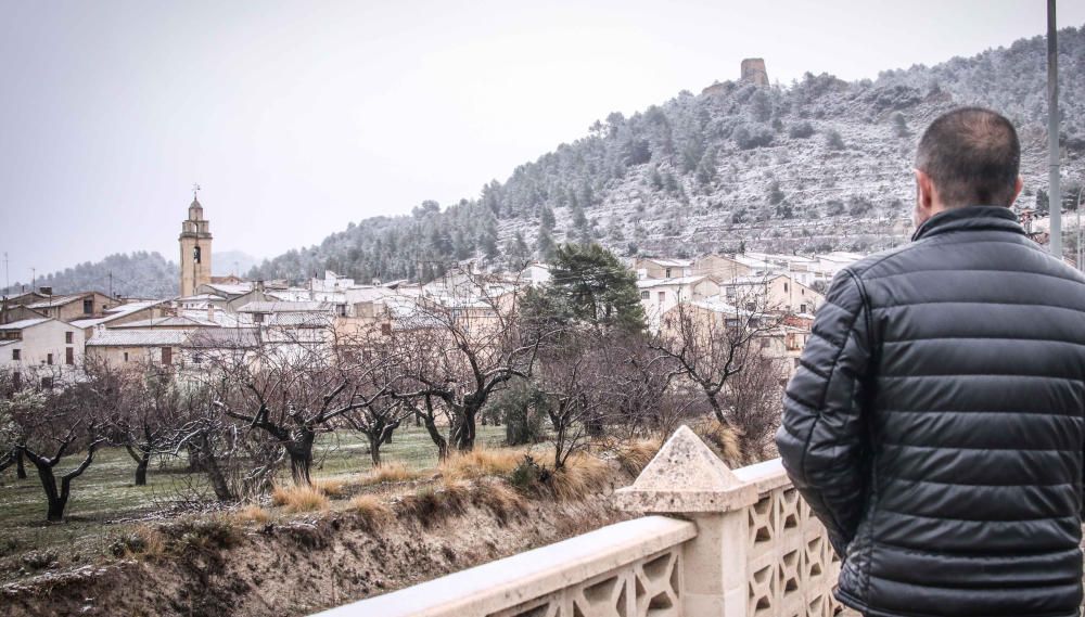 La nieve vuelve de nuevo a l'Alcoià y El Comtat