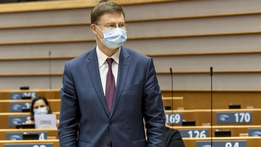 Valdis Dombrovskis, vicepresidente económico del Ejecutivo comunitario.