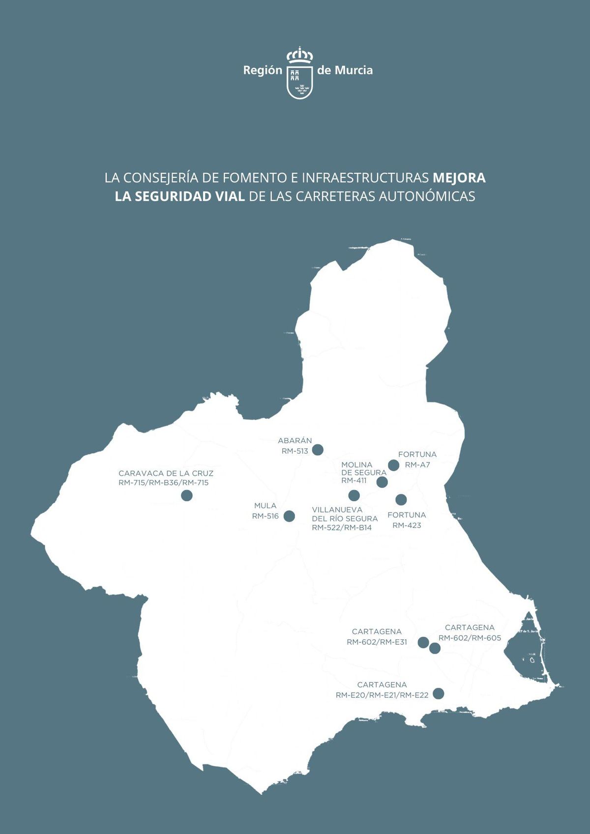 Mapa de los puntos a arreglar.