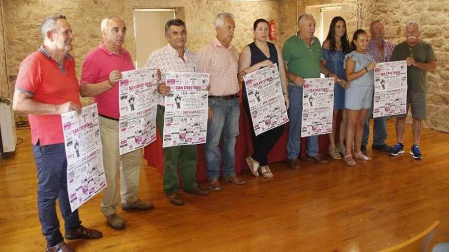 Sobral, Salgueiro y los organizadores del San Cristóbal. // S. Álvarez