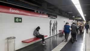 Una imagen de la estación de Fondo, en Santa Coloma de Gramenet, final de la línea 1 del metro de Barcelona.