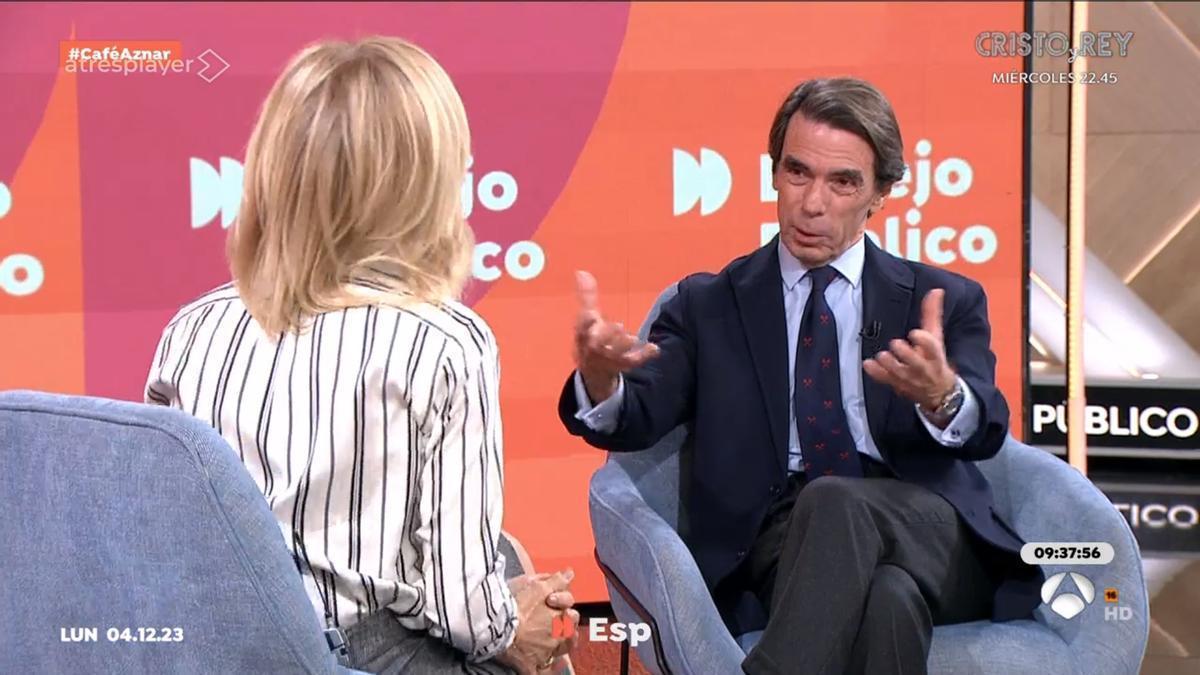 Un café con Aznar, en ‘Espejo público’.