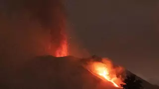 Localizado un nuevo centro emisor de lava del volcán de La Palma