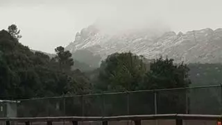 El temporal deja nieve, granizo y fuertes rachas de viento en Mallorca