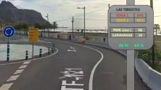 Nueva medida para reducir el tráfico: Santa Cruz tendrá paneles informativos sobre las plazas libres en los ‘parking’