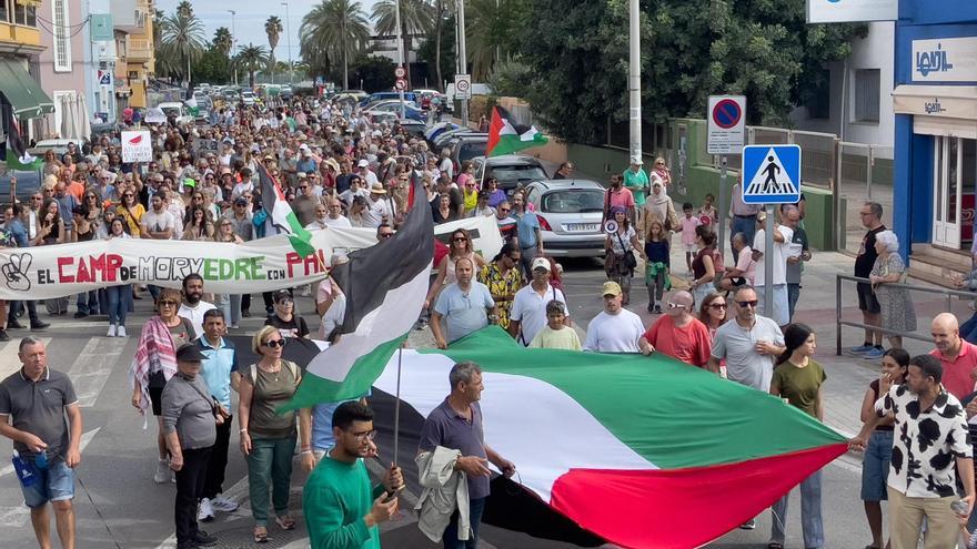Manifestación en Canet en favor de Palestina