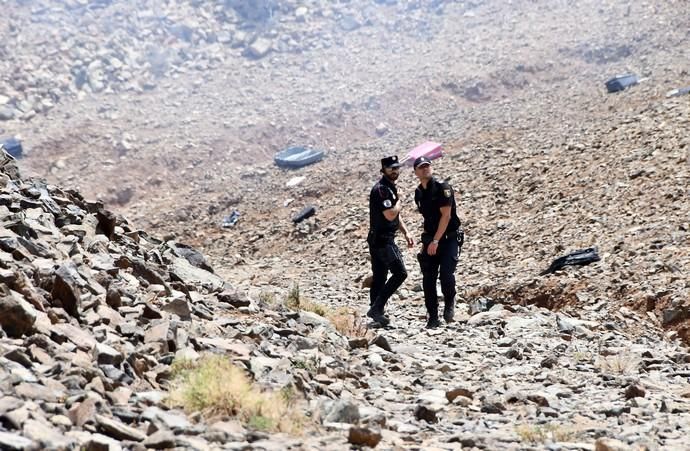 10/04/2019 SAN BARTOLOME DETIRAJANA. Simulacro accidente aéreo del Ejercito del Aire.  Fotógrafa: YAIZA SOCORRO.  | 10/04/2019 | Fotógrafo: Yaiza Socorro