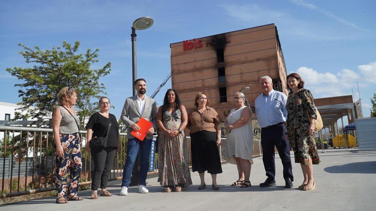 El PSOE exige la creación de una comisión técnica para investigar y evaluar la gestión del incendio del hotel Ibis.