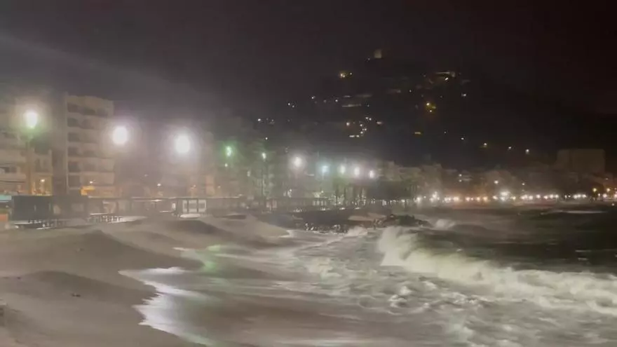 Temporal marítimo en Blanes por el paso de la borrasca Regina