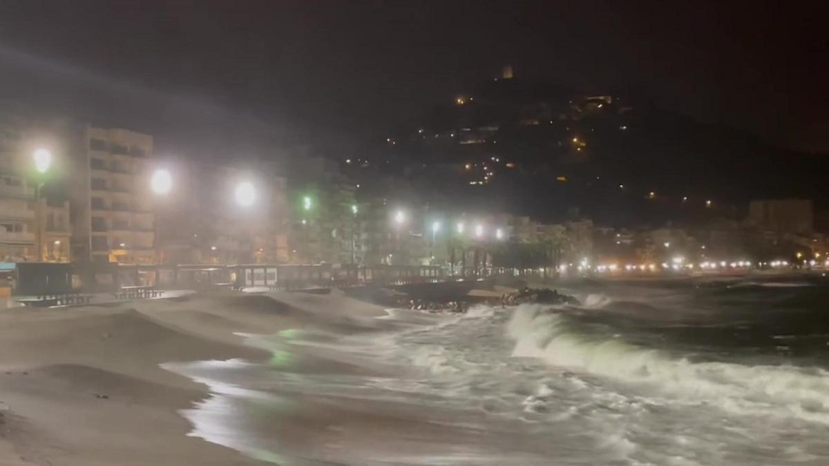 Temporal marítimo en Blanes por el paso de la borrasca Regina
