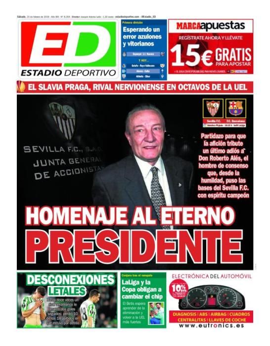 Portada ESTADIO DEPORTIVO sábado 23 de febrero