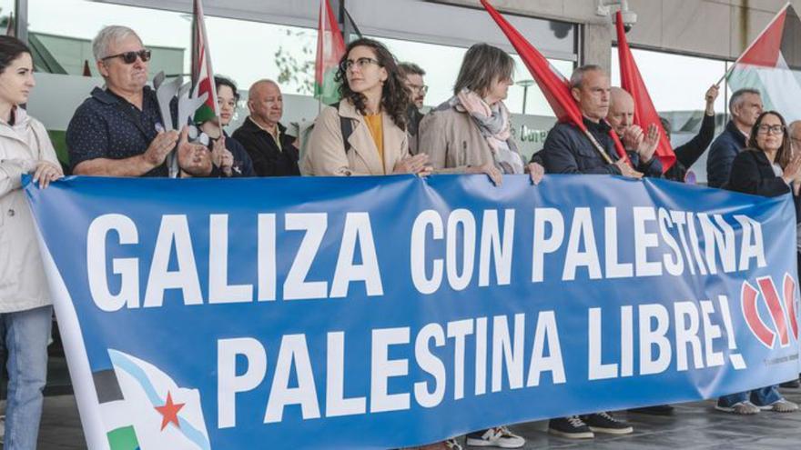 Movilización en el CHUO por Palestina