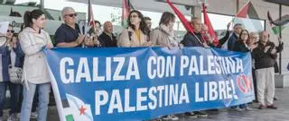 Movilización en el CHUO por Palestina